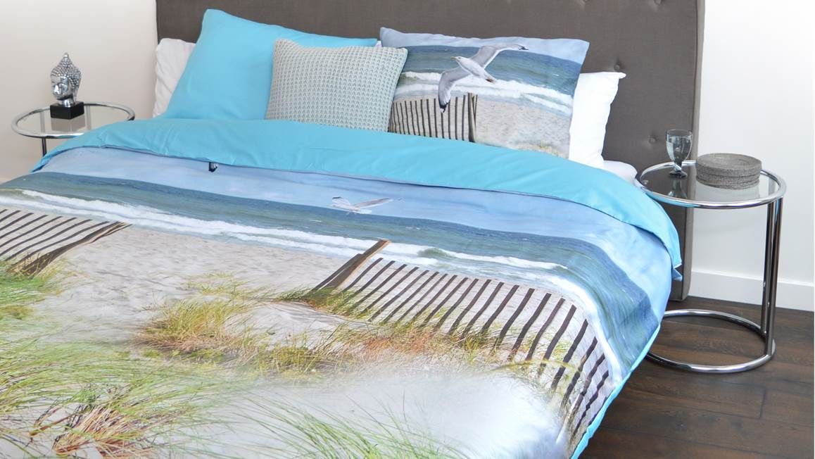 Snoozing Beach flanel dekbedovertrek