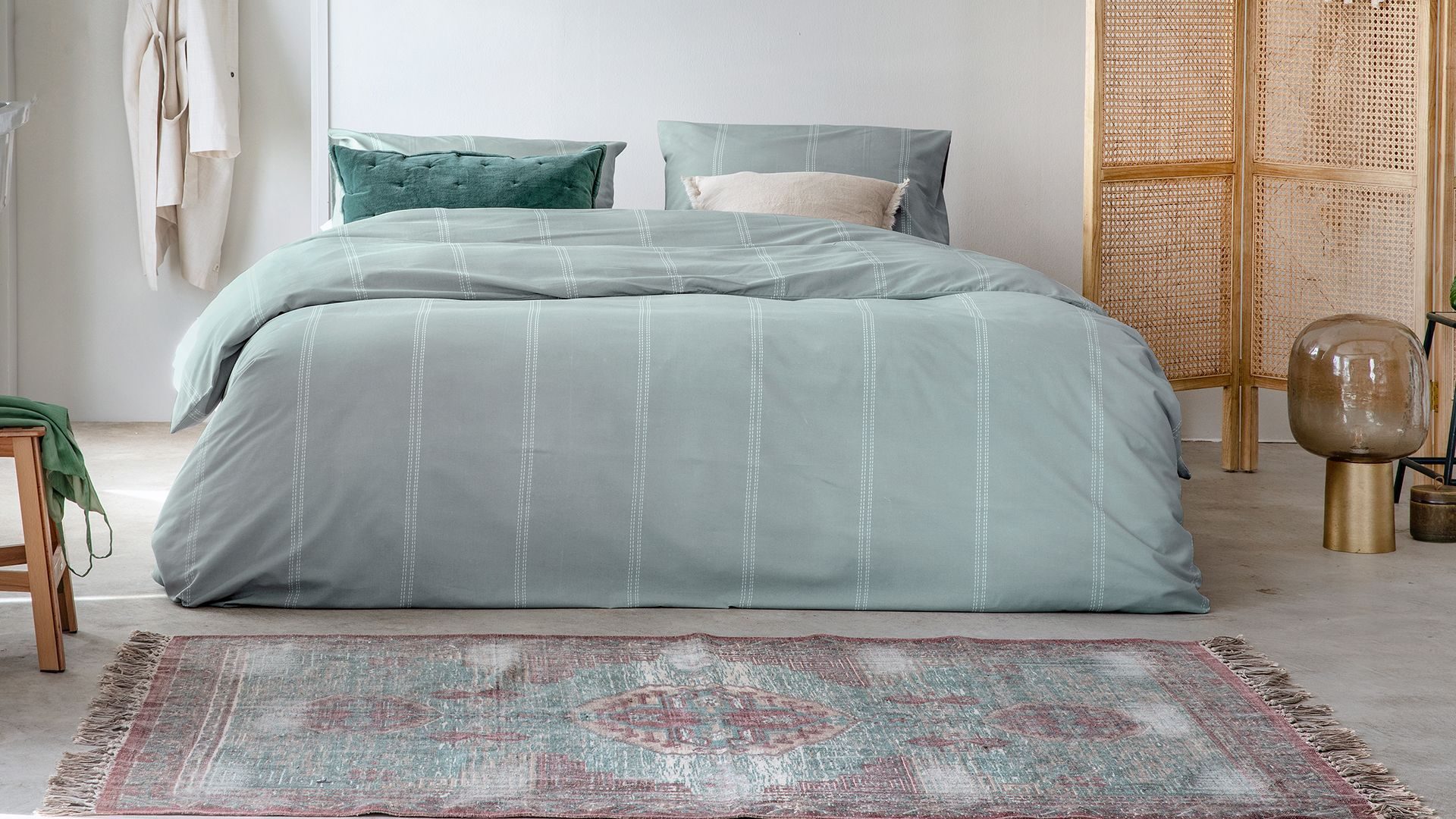 Walra Remade Cotton Blend dekbedovertrek groen