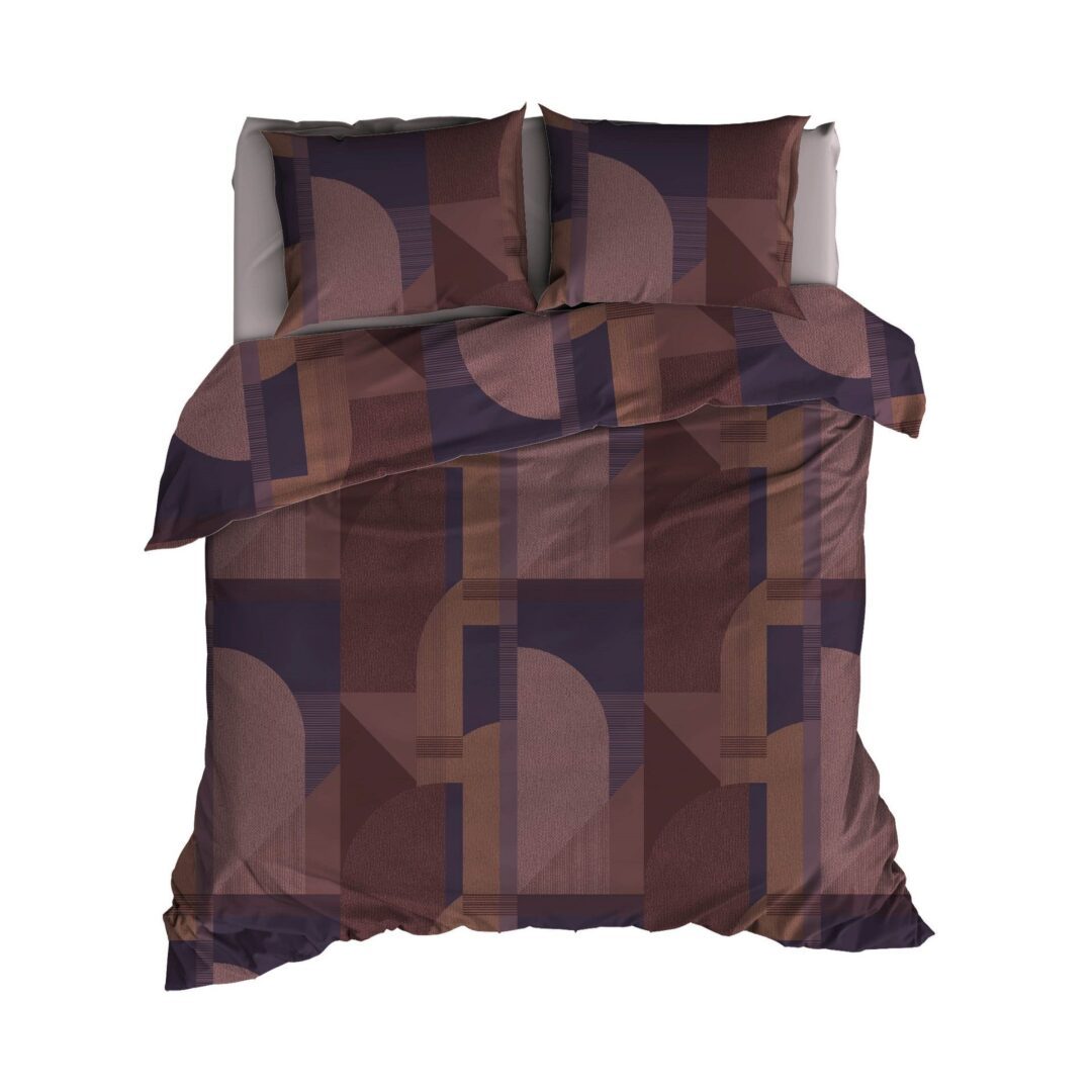 Satin d'Or Baskiat dekbedovertrek Aubergine