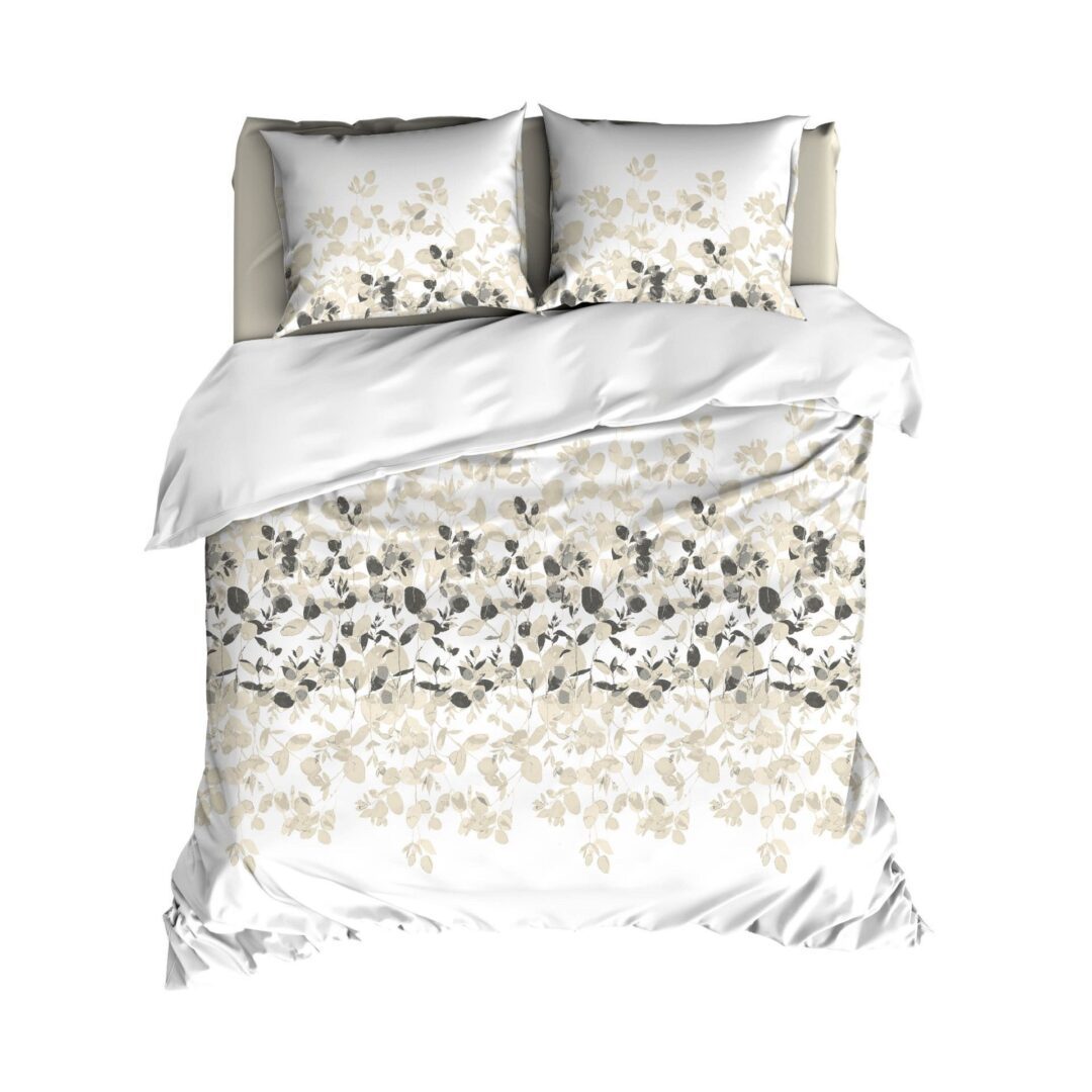Satin d'Or Gardenia dekbedovertrek BeigeGrijs