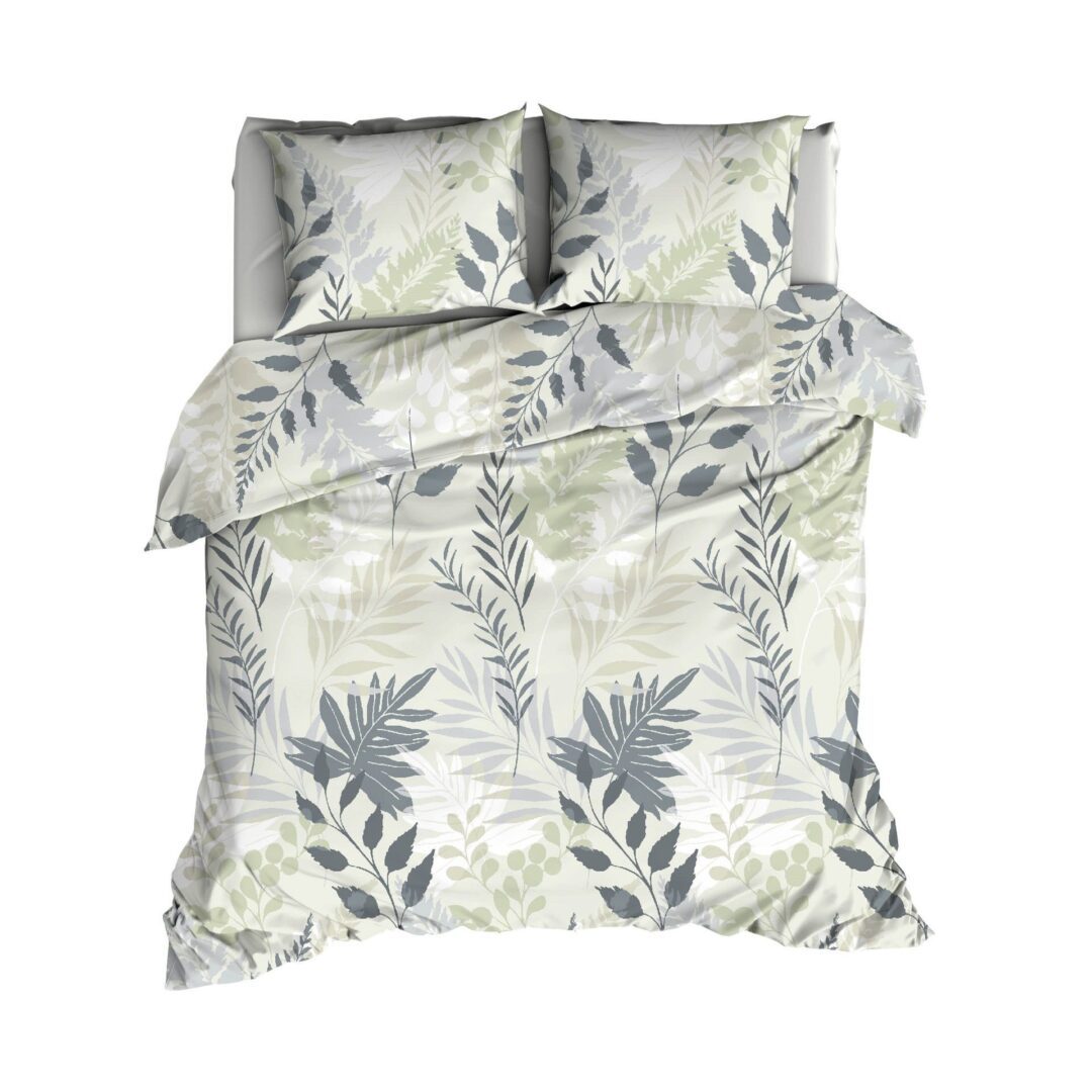 Satin d'Or Palmetta dekbedovertrek Groen
