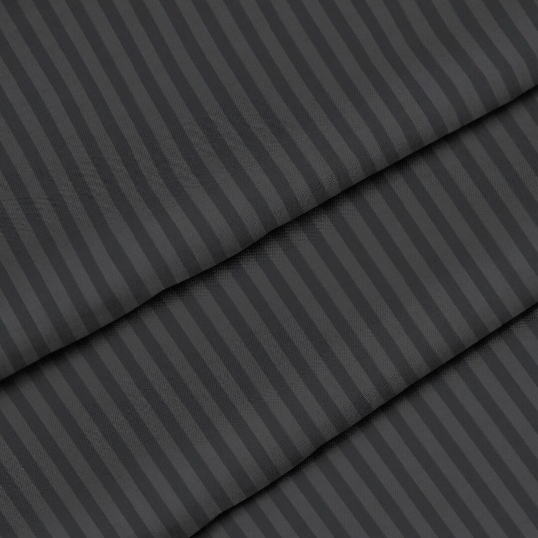 Satin d'Or Satijnstreep dekbedovertrek Antraciet