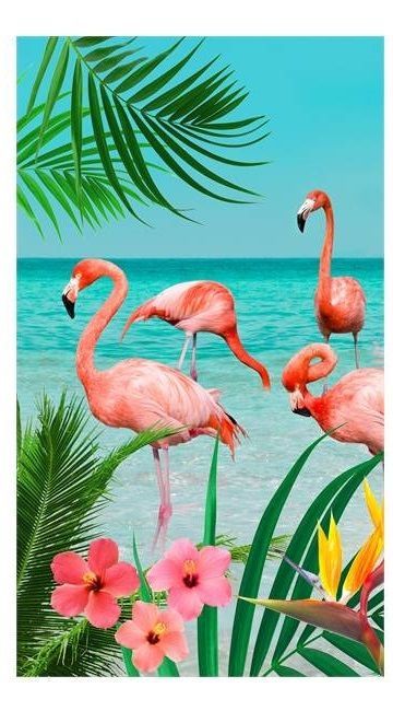 Good Morning Flamingo strandlaken
