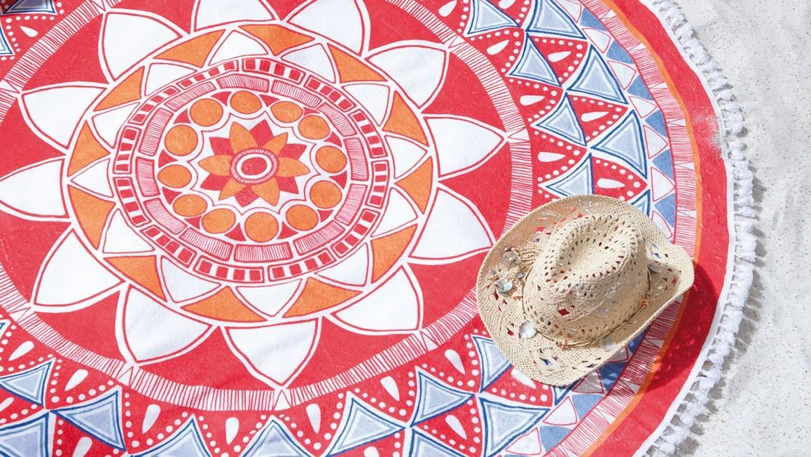 Seahorse Mandala rond strandlaken