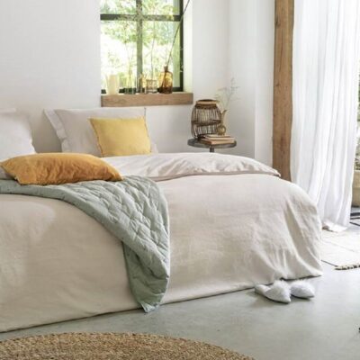 Lekker luchtig; een linnen dekbedovertrek