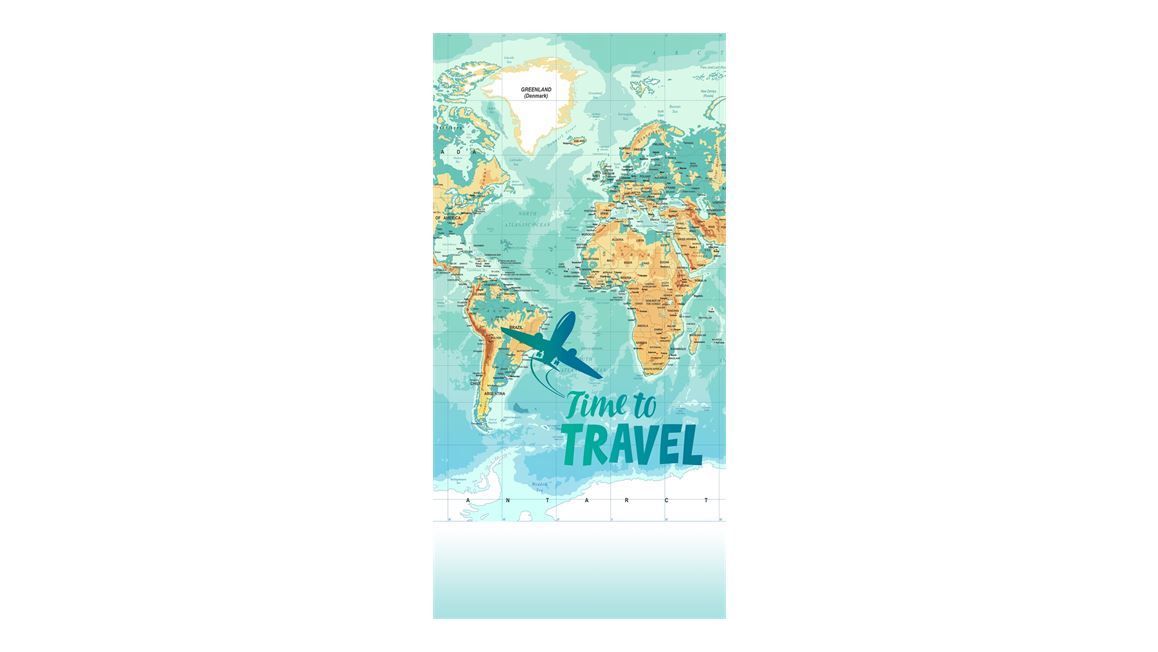 Worldmap strandlaken