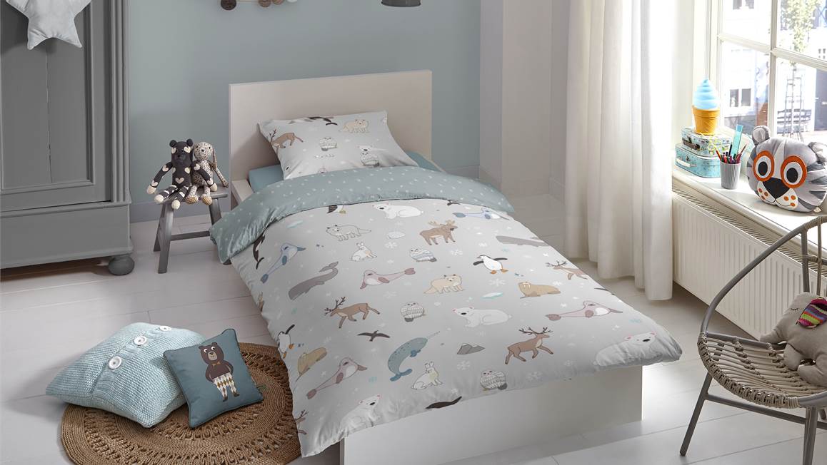 Good Morning Arctic flanel dekbedovertrek