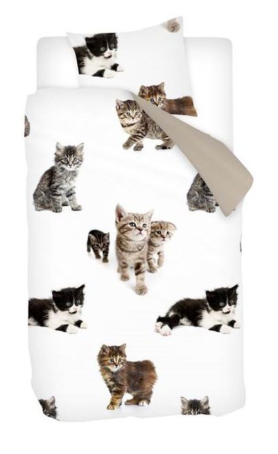 Snoozing Kittens dekbedovertrek flanel