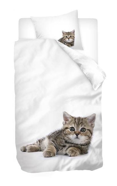 Snoozing Moos flanel dekbedovertrek