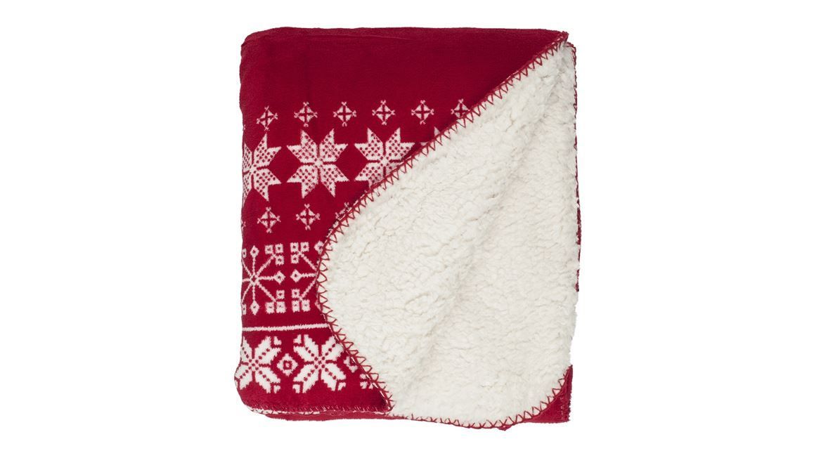 Unique Living Snowflake fleece plaid