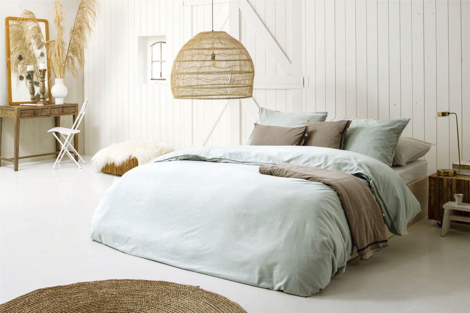 Walra Vintage Flanel dekbedovertrek Jade