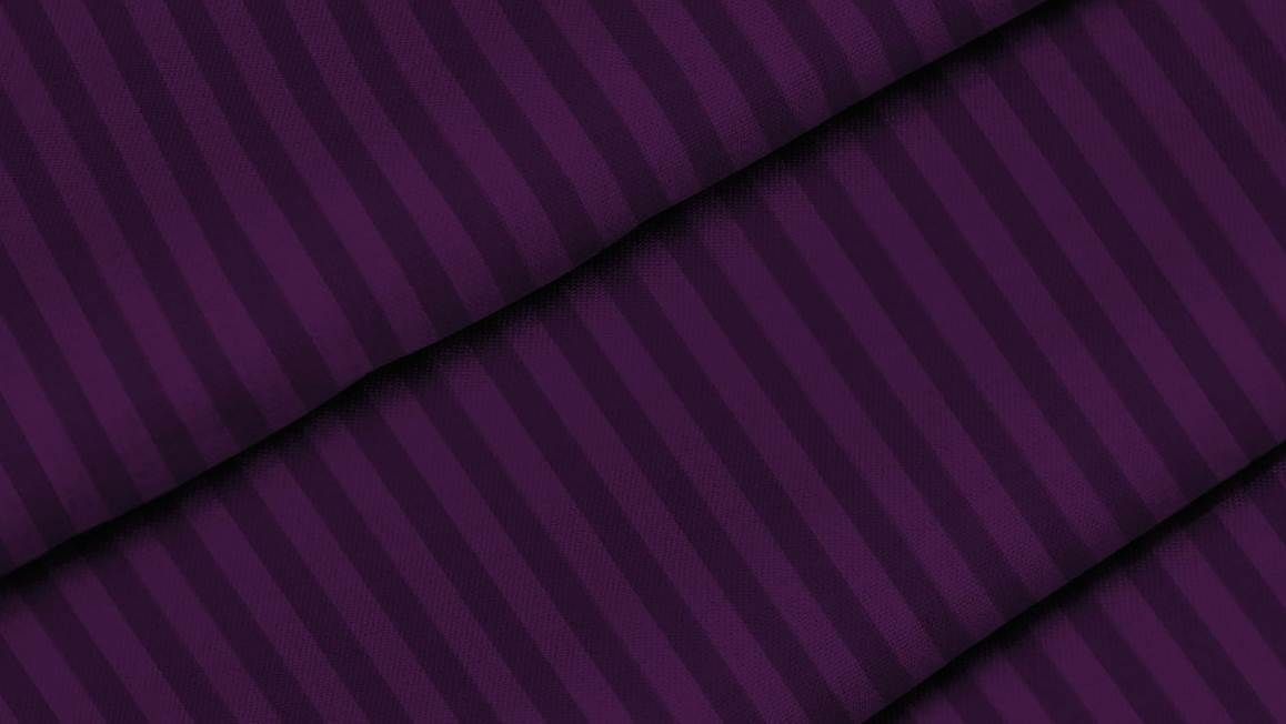 Satijnstreep dekbedovertrek purper