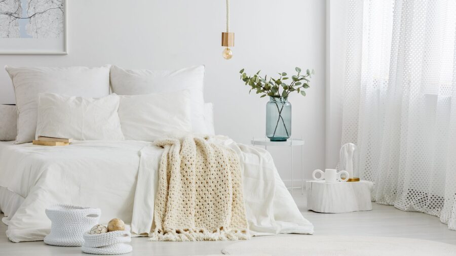 Wit beddengoed van Papillon; voor een clean slaapkamerlook!