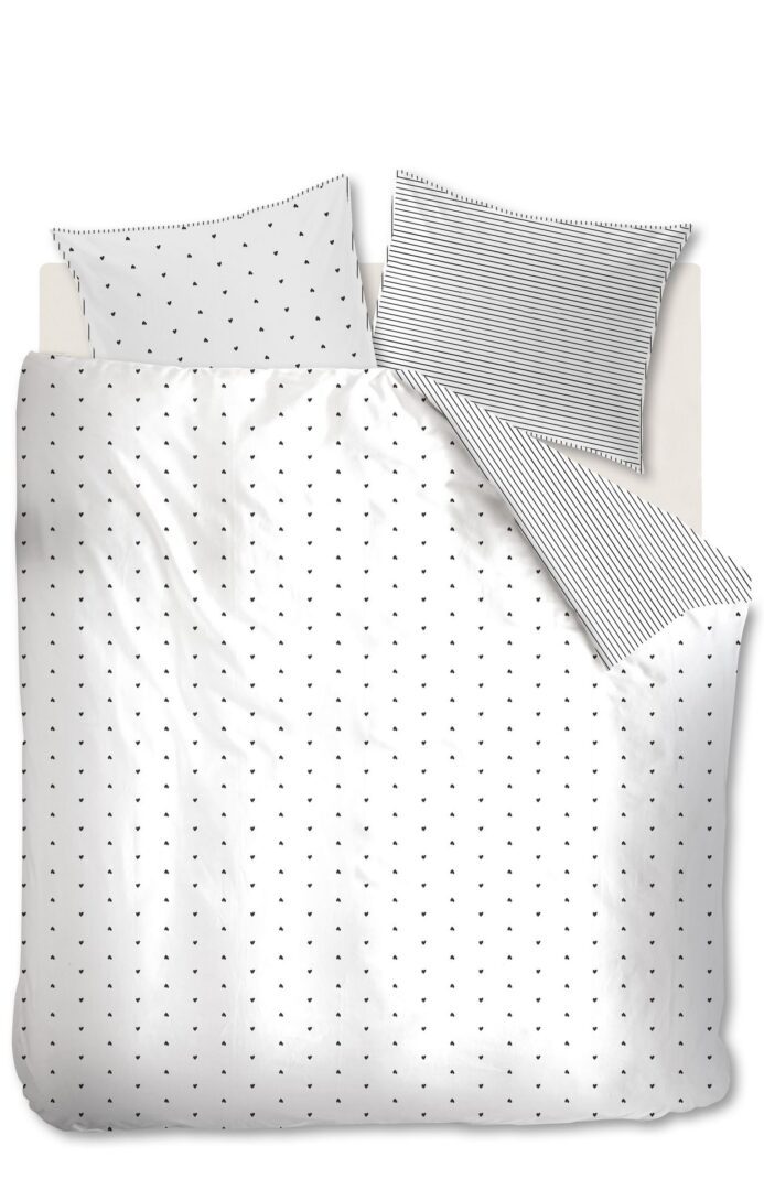 VTWonen Striped Hearts dekbedovertrek