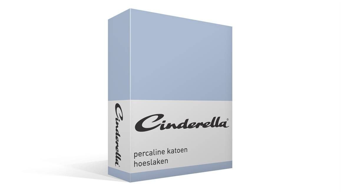 Cinderella basic percaline katoen hoeslaken sapphire