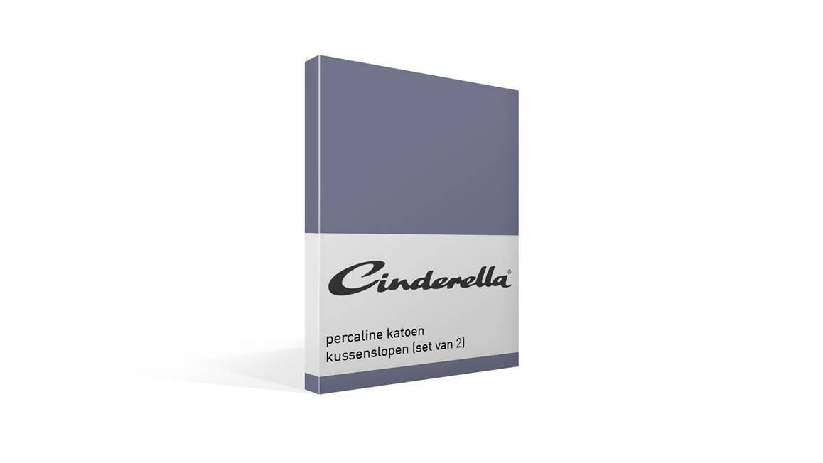 Cinderella basic percaline katoen kussenslopen (set van 2)
