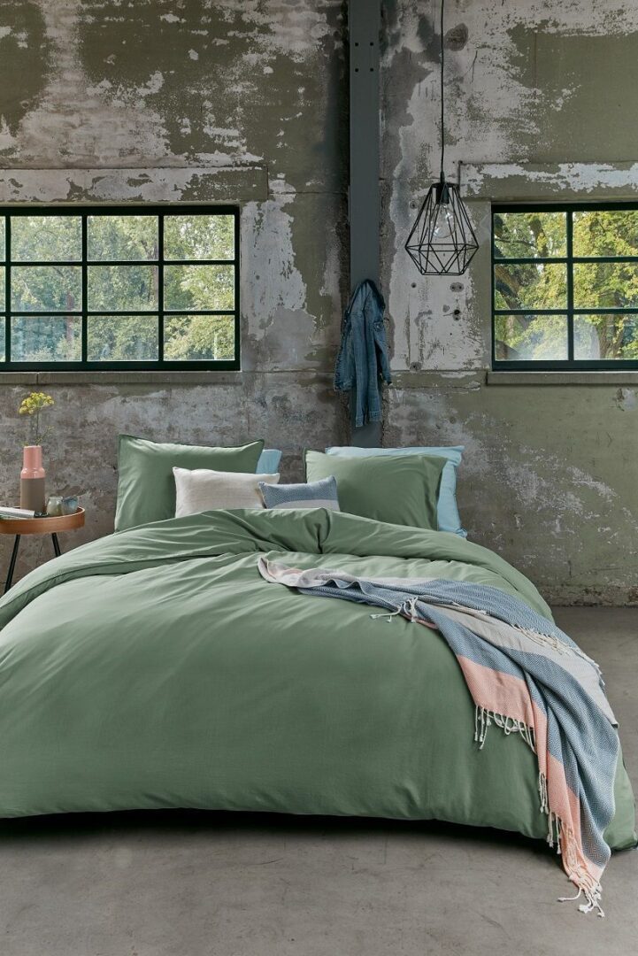 Beddinghouse Organic Basic dekbedovertrek - Green