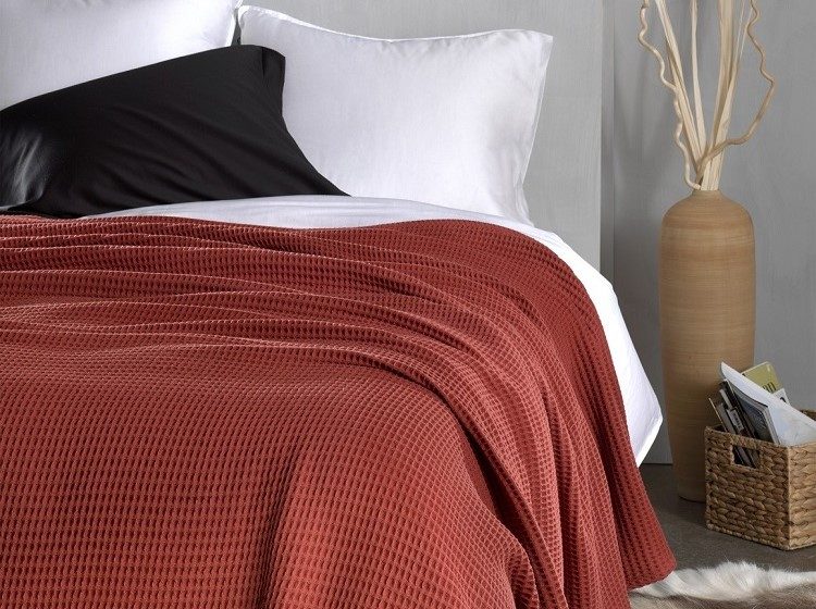 Heckettlane Wafel plaid - kavi orange