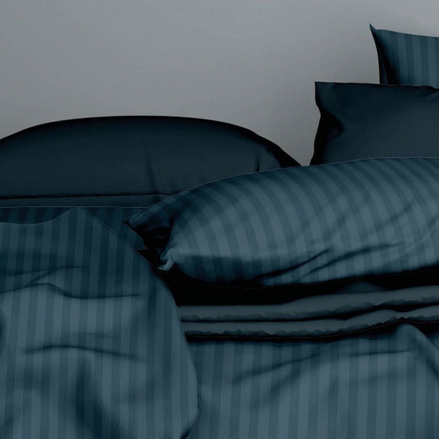 Satin d'Or Satijnstreep teal