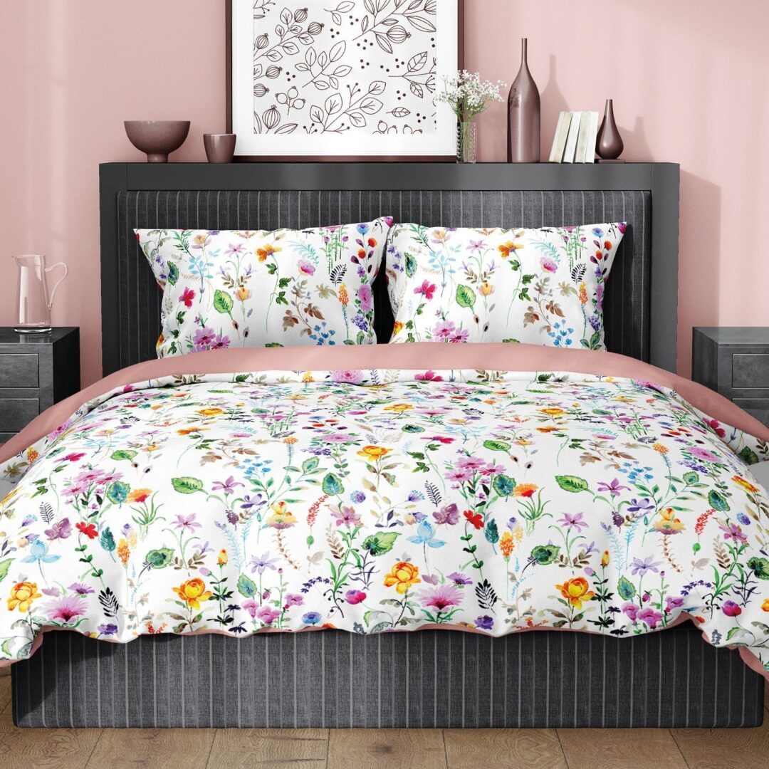 Satin d'Or Bloomon dekbedovertrek roze