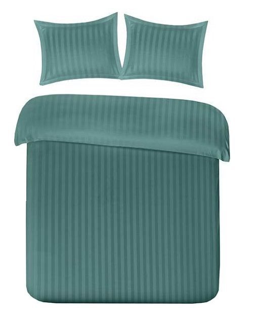 Papillon Uni Satin dekbedovertrek - Donker groen