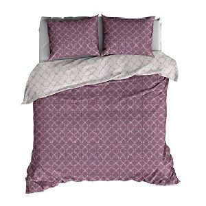 Satin d'Or Curling dekbedovertrek - Oud rose