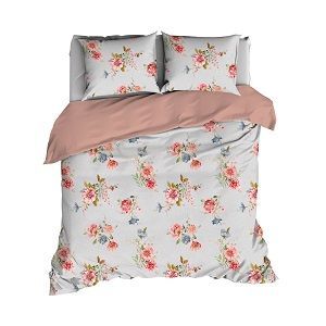 Satin d'Or Eileen dekbedovertrek - Silvercloud