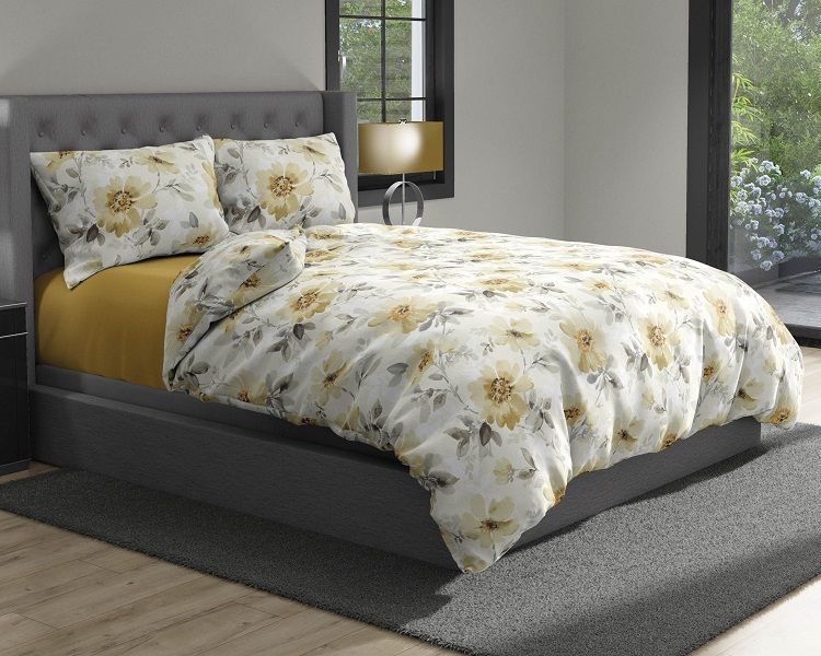 Satin d'Or Rafaella dekbedovertrek - Geel