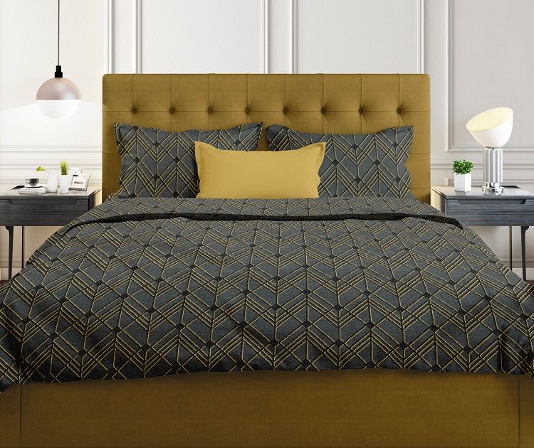 Satin d'Or Vitra dekbedovertrek - Antraciet