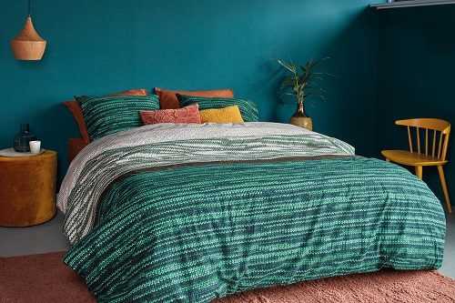 Beddinghouse Fardau flanel dekbedovertrek - groen