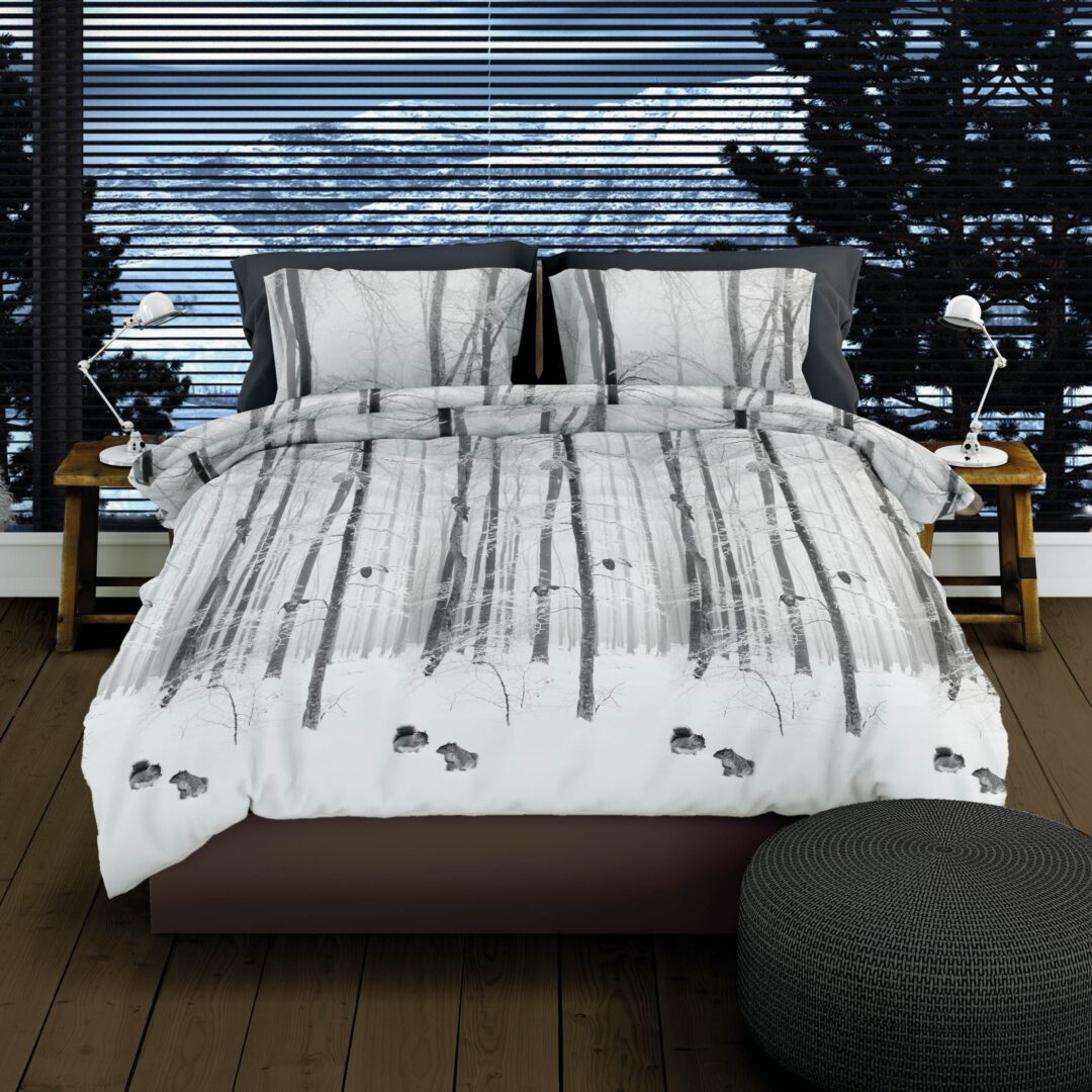 Romanette Winterwood flanel dekbedovertrek