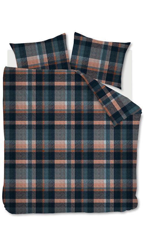 Beddinghouse Joss flanel dekbedovertrek - blue