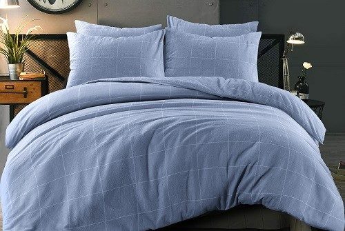 Day Dream Bern flanel dekbedovertrek - licht blauw