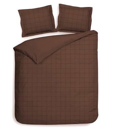 HeckettLane Diamante dekbedovertrek - Marsala brown