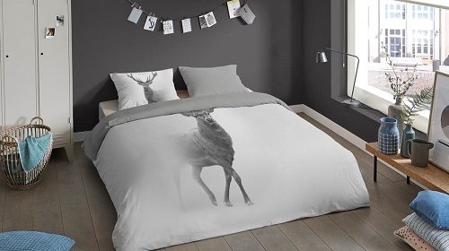 Pure Grey Deer dekbedovertrek
