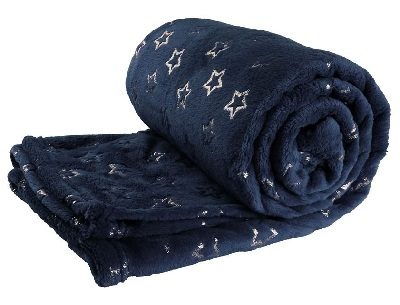 Unique Living Golden Star fleece plaid