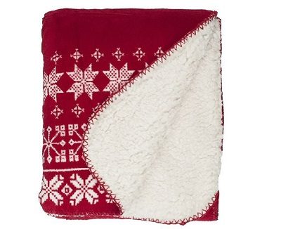 Unique Living Snowflake fleece plaid