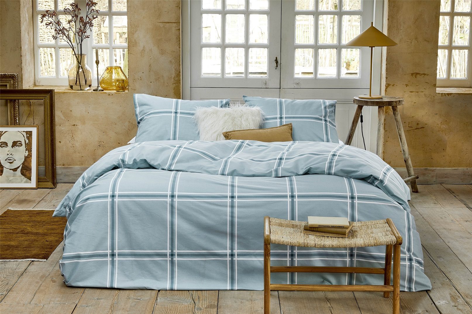 Walra Soft Squares flanel dekbedovertrek