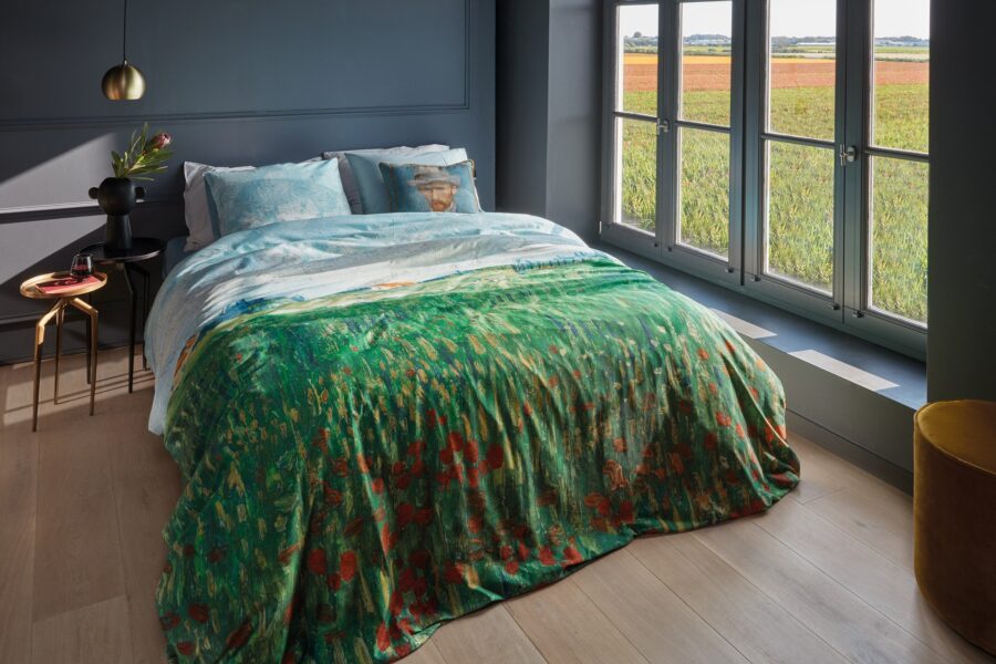 Kunst op bed met Van Gogh