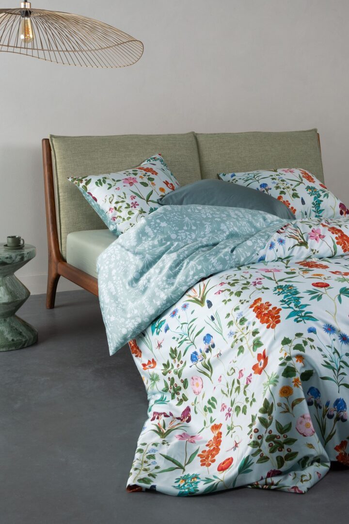 Essenza Marigold dekbedovertrek - pastelblauw