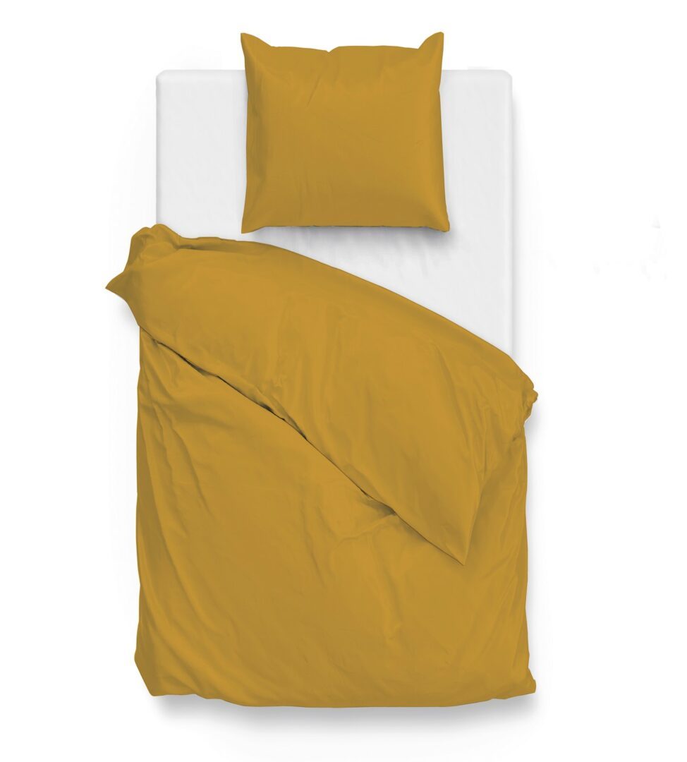 Zo!Home Satinado dekbedovertrek ochre gold