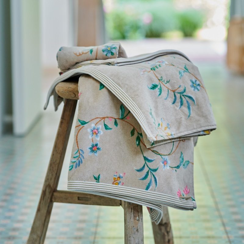 Pip Studio Les Fleurs badtextiel khaki