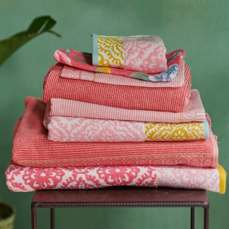 Pip Studio Soft Zellige badtextiel coral