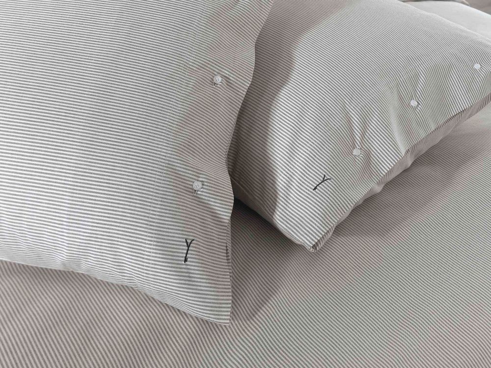 yellow dekbedovertrek oxford dark grey