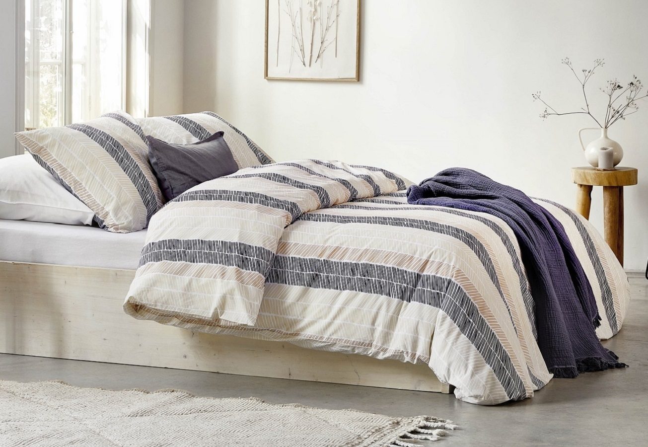 Remade Drawing Fishbones dekbedovertrek Walra