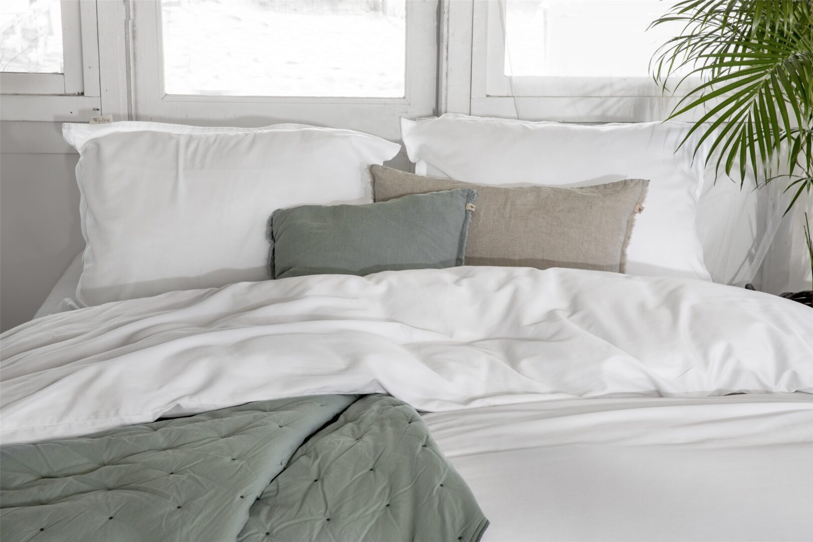 Walra Vintage Satin dekbedovertrek wit