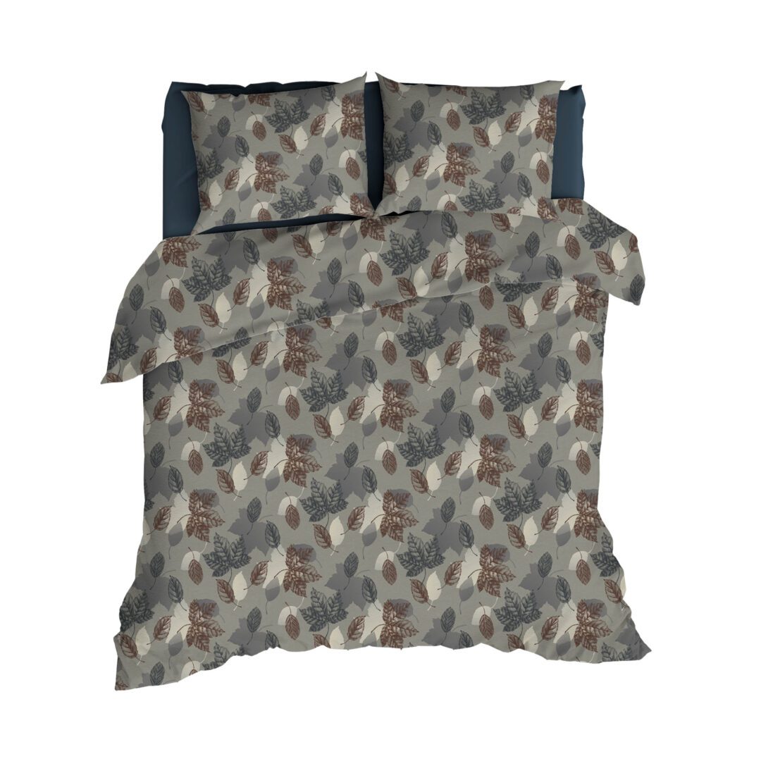 Romanette Venosc flanel dekbedovertrek grijs