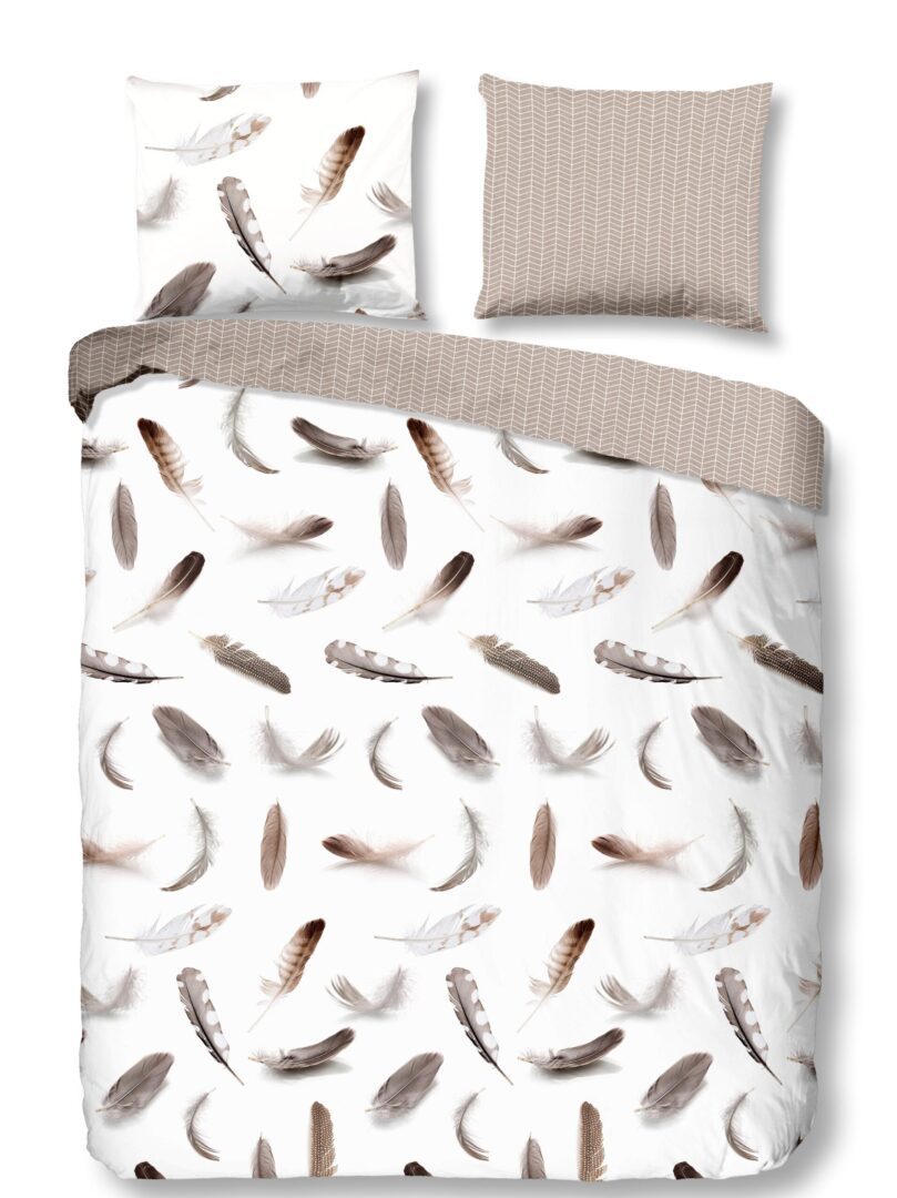Good Morning Feathers flanel dekbedovertrek