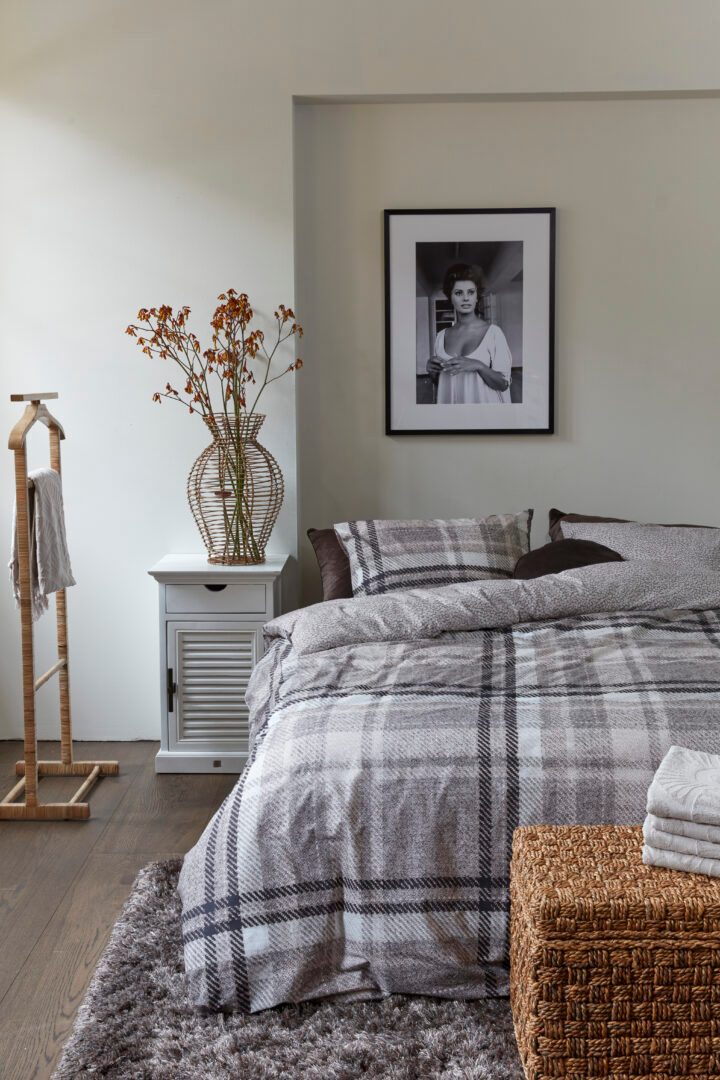 Riviera Maison Cozy Check dekbedovertrek -kerstcadeau