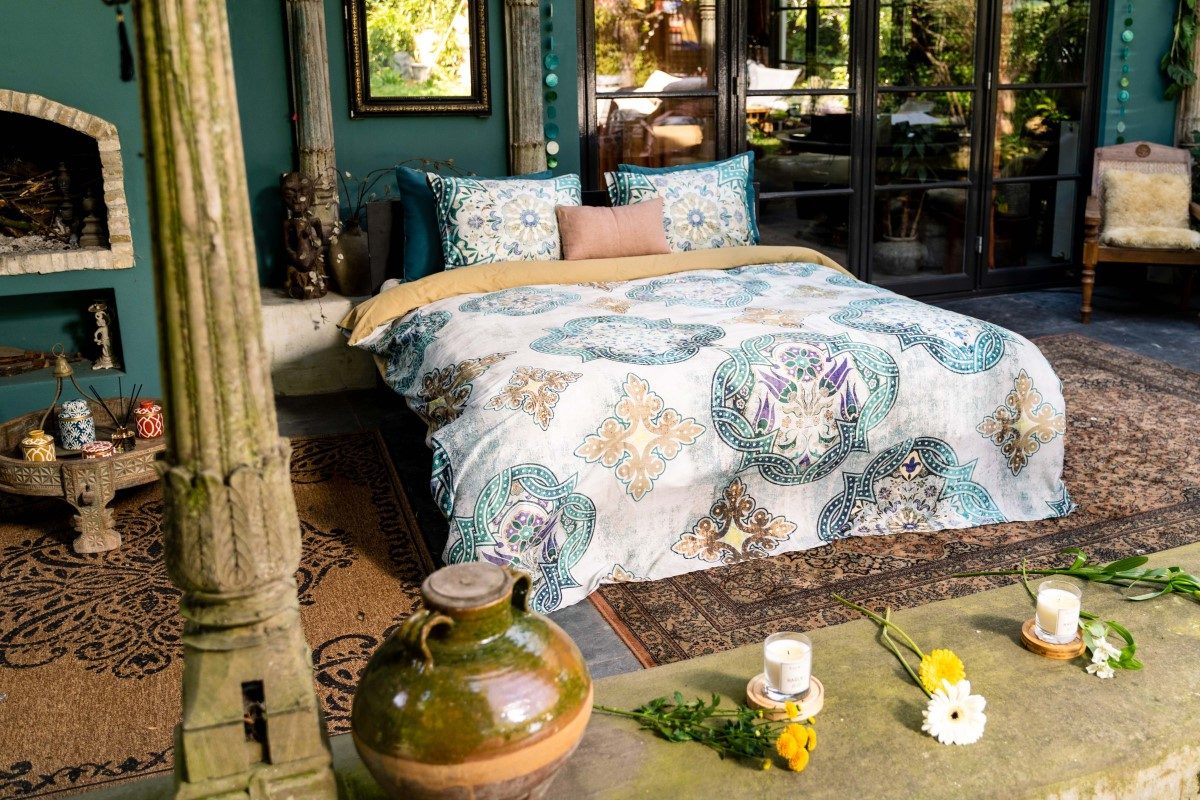 Kayori Yahya dekbedovertrek Groen